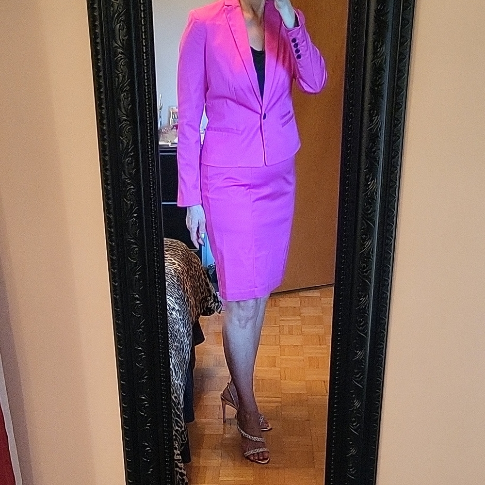 Worthington Barbie Pink/Fuschia Blazer & Skirt Set, Stretch, 8*